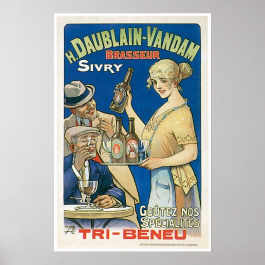 H. Daublain Vandam Sivry  Beer and Art Poster (Voorkant)