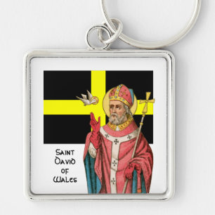H. David van Wales (P 001) en zijn vlag Sleutelhanger