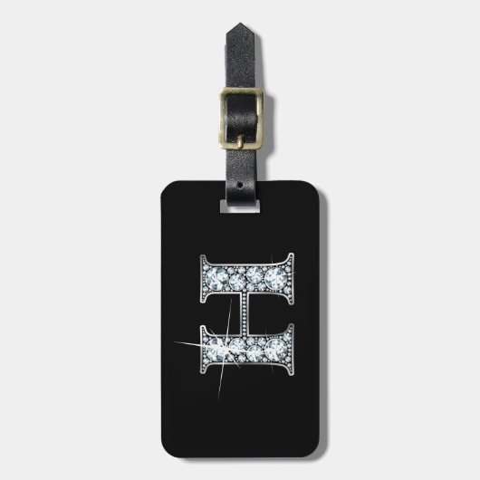 H "Diamond Bling"-Bagagelabel Bagagelabel (Voorkant verticaal)