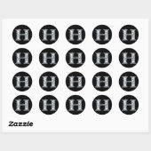 "H" Diamond Bling Sticker (Vel)