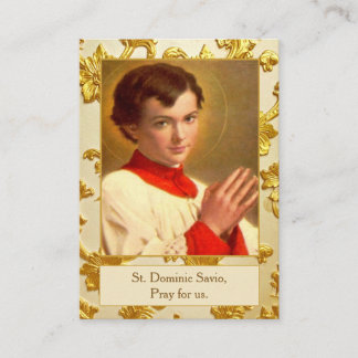 H. Dominicus Savio Communie Herinneringsprentje Visitekaartje