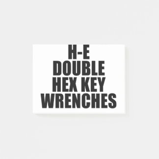 H-E Double Hex Key Wrences hel Post-it® Notes