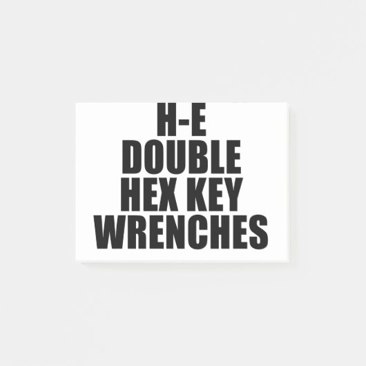 H-E Double Hex Key Wrences hel Post-it® Notes (Voorkant)