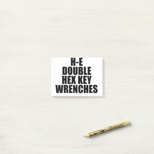 H-E Double Hex Key Wrences hel Post-it® Notes (Op bureau)