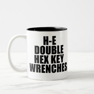 H-E Double Hex Key Wrences hel Tweekleurige Koffiemok