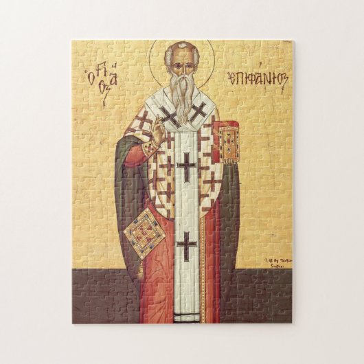 H. Epiphanios van Cyprus Orthodoxe Christelijke Ic Legpuzzel (Verticaal)