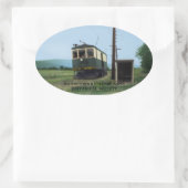 H&F-de Motor van het Spoorgoederenvervoer #5 stick Ovale Sticker (Tas)