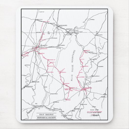 H&F System Map Mousepad Muismat (Voorkant)