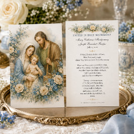 H. Familie Bloem Bruiloftsgebed Geschenk Visitekaartje