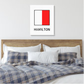 H Familienaam nautische vlag Canvas Afdruk (Insitu (Slaapkamer))