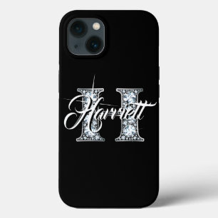 H Faux Diamond Bling Monogram Case-Mate iPhone Case