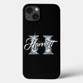 H Faux Diamond Bling Monogram Case-Mate iPhone Case (Achterkant)