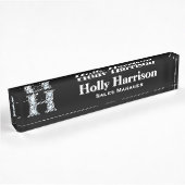 H Faux Diamond Desk Naambordje