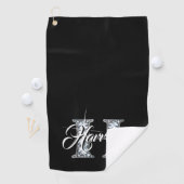 H Faux Diamond Monogram Golfhanddoek (Insitu)