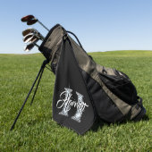 H Faux Diamond Monogram Golfhanddoek (Groen)