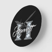 H Faux Diamond Monogram Ronde Klok (Hoek)
