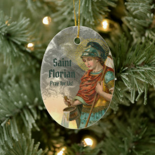 H. Florian met emmer (beide; M 019) Keramisch Ornament