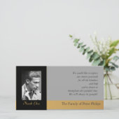 H Fotosympathie Hartelijk dank voor gouden pijplei Bedankkaart (Staand voorkant)