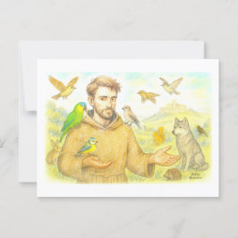 H. Franciscus - de preek voor de vogels en dieren Briefkaart