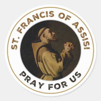 H. Franciscus van Assisi Bid Voor Ons Ronde Sticker