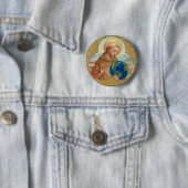 H. Franciscus van Assisi met de aarde Ronde Button 5,7 Cm (In situ)