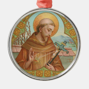 H. Franciscus van Assisië (BK 002) Metalen Ornament