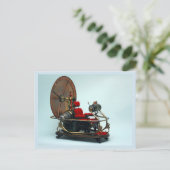 H.G. De tijdmachine verkent Briefkaart (Staand voorkant)