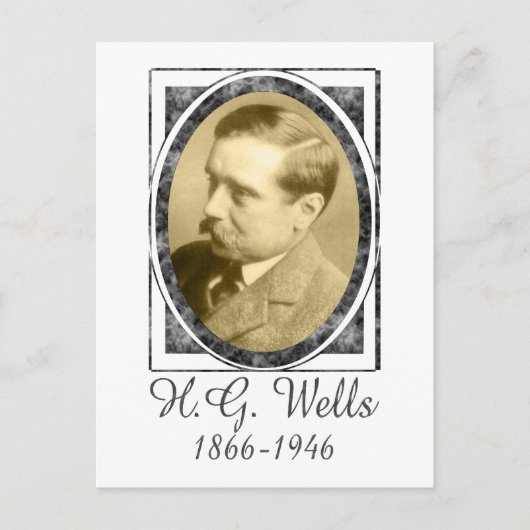 H. G. Wells Briefkaart (Voorkant)