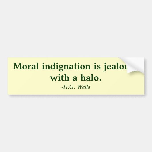 H.G. Wells HYPOCRISIE bumpersticker (Voorkant)