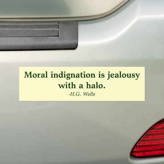 H.G. Wells Hypocrisy Bumpersticker (Op auto)