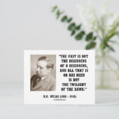 H.G. Wells is voorbij, maar het begin van een begi Briefkaart (Staand voorkant)