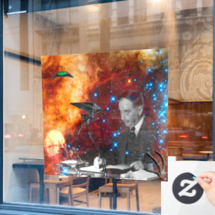 H.G.Wells Sciencefiction Raamsticker