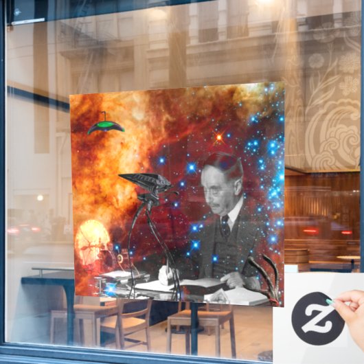 H.G.Wells Sciencefiction Raamsticker (Cafe Raam)