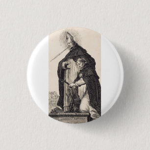 H.H. Albertus de Grote en Thomas van Aquino Fijne  Ronde Button 3,2 Cm