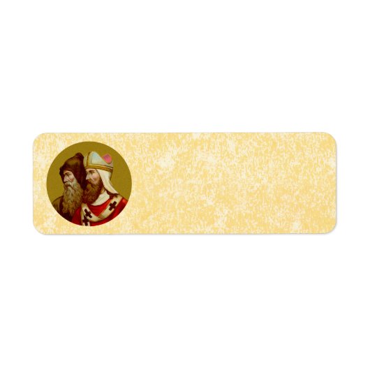 H.H. Cyrillus & Methodius (M 001) Perkament Etiket (Voorkant)
