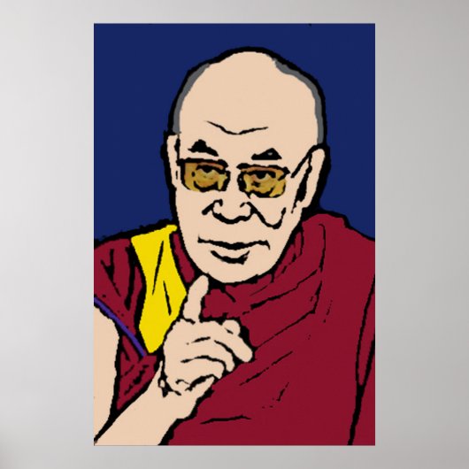 H.H. het poster van de Dalai Lama 1 (Voorkant)