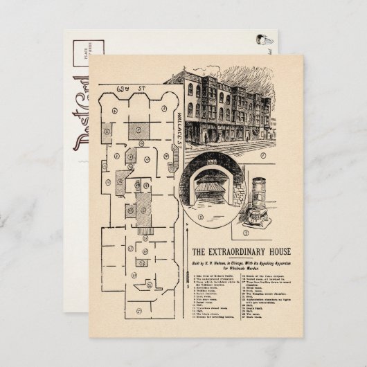  H. H. Holmes Newspaper Briefkaart (Voorkant / Achterkant)