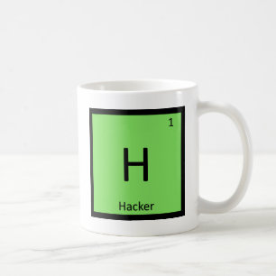 H - Hacker Computer Scheikunde Periodiek Systeem Koffiemok