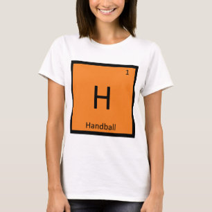 H - Handbal Sport Scheikunde Periodiek Systeem Sym T-shirt