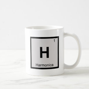 H - Harmonica Music Chemistry Periodic Table Koffiemok