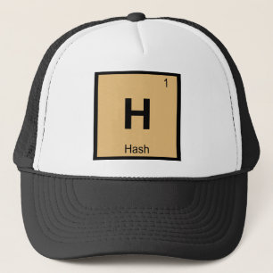 H - Hash Chemistry Periodic Table Symbol Trucker Pet