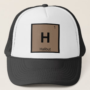 H - Heilbot Vischemie Periodiek Systeem Symbool Trucker Pet