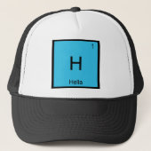 H - Hella Chemistry Element Symbol Slang Norcal T Trucker Pet (Voorkant)