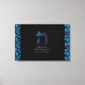 H - Hey Hebreeuwse brief Bat Mitzvah Aanmeldbord Canvas Afdruk (Voorkant)