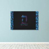 H - Hey Hebreeuwse brief Bat Mitzvah Aanmeldbord Canvas Afdruk (Insitu (Houten vloer))