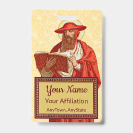 H. Hiëronymus als Kardinaal met boek (P 004) Badge