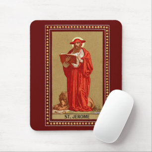 H. Hiëronymus als kardinaal met leeuw (P 004) Muismat
