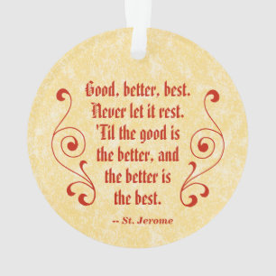 H. Hiëronymus als kardinaal met motiverende quote Ornament