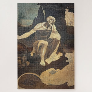H. Hiëronymus in de wildernis–onvoltooid Leonardo Legpuzzel