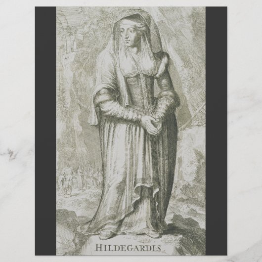 H. Hildegard van Bingen Middeleeuwse Mystieke Kuns Flyer (Voorkant)